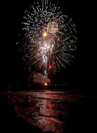White sand beach and a restaurant called the south beach grill. New Year S Fireworks St Augustine Beach New Year Fireworks Fireworks Newyear