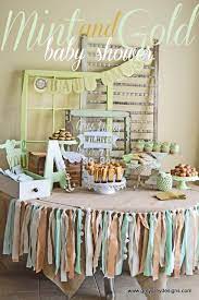 Baby Shower Party Ideas Baby Shower Vintage Mint Baby Shower