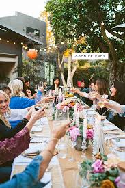 Parties at home can be fun with these food bars and cocktail themes for every occasion. We Believe Great Friendships Grow Naturally But Great Dinner Parties Certainly Help Props To Designlovefest In 2019 Outdoor Dinner Parties Dinner Party Decorations Party Entertainment
