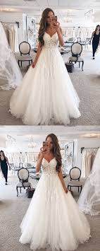 Princess White Tulle Long Beach Wedding Dresses Spaghetti Straps Ball Gown Bridal Dress Long Beach Wedding Dresses Elegant Bridal Gown A Line Wedding Dress