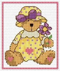 Two little pilots cross stitch pattern. Teddy Chart Cross Stitch Animals Cross Stitch Baby Cross Stitch Freebies