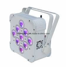 China Rgbwa Uv Rechargeable Battery Powered Wireless Dmx Led Uplighting China Battery Wireless Flat Led Par Can Led Par Fixture Light