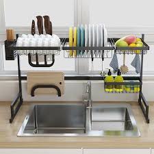 Product title kitchen details over the sink dish rack in white average rating: 25 59 33 46 Stainless Steel Dish Rack Sink Rack Plate Bowl Dish Drainer Kitchen Tool Shelf Cutlery