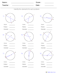 Geometry Worksheets Circle Worksheets Geometry Worksheets Circle Geometry Math Geometry