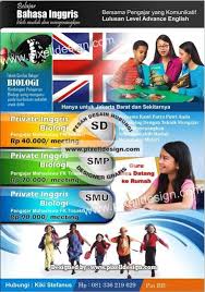 Berikut adalah berbagai contoh iklan menggunakan bahasa inggris dirangkum dari berbagai sumber yang menarik minat, singkat, gambar bagus, desain terbaru dan bisa anda contoh untuk dijadikan referensi pembuatan iklan bahasa inggris. Iklan Bimbel Bahasa Inggris Dan Biologi Brosur Periklanan Desain Brosur