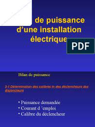 Calcul de l'autonomie des asi. Bilan De Puissance Pdf Puissance Physique Tension Electrique