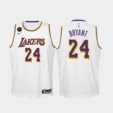 Regarded as one of the greatest players of all time, bryant won five nba. Kobe Bryant Forever 24 Jersey Lakers Association White
