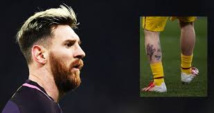 The first tattoo that lionel messi decided to get was of his mother on his left shoulder. Lionel Messi Appears To Have Coloured In His Leg Tattoo With A Permanent Marker Joe Co Uk