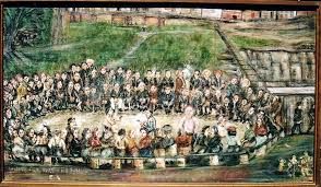 Painting Of 2 Up Game Paddington Sydney 1890s Two Up Wikipedia The Doctor Blake Mysteries Australia Day Celebrations Anzac Day