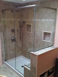 Supports up to 300 lb. Shower Enclosure Corner With Notch For Bench And Notch For Wall Absolute Shower Doors