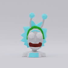 Diy 3d Rick Sanchez Paper Model Low Poly Rick And Morty Diy Etsy In 2020 Papercraft Templates Paper Crafts Paper Models