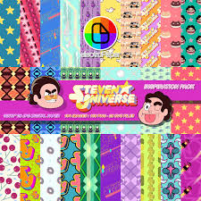 Steven Universe Inspiration Pack Digital Paper And Clipart For Scrapbooking And Party Decoration Cake And Cupcake De Steven Universe Universe Digital Paper