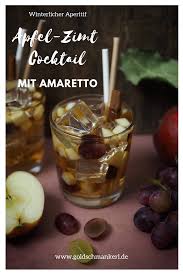 Apfel Zimt Cocktail Mit Amaretto Aperitif Bowle Rezept Aperitif Getrank