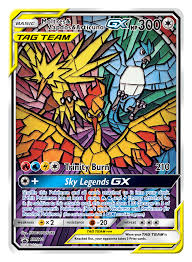 A legendary pokémon that lets nothing get close! Gorgeous Stained Glass Pokemon Card Features Moltres Zapdos And Articuno