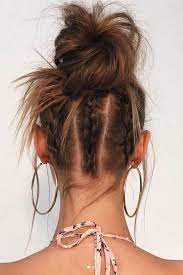 Ditch The Ponytail Here Are 17 Pretty Bun Hairstyles To Try Now Medium Hair Styles Coachella Hair Messy Hair Look