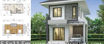 Explore 2 bedroom floor plans now all our 2 bedroom floor plans can be easily modified. Small House Design Plans 5 5x11 5m With 2 Bedrooms Home Ideas