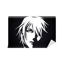 See more ideas about tiles texture tiles and texture. Anime Face From Cartoon With Anime Red Eyes On Black And White Background Vector Illustration Wall Mural Pixers We Live To Change