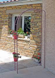 louis moulin 3468 demi arche a adosser avec cercles pour pots metal lilas 105 x 208 cm amazon fr jardin le moulin arche cercle