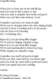 This awesome song is one almost every kid has heard before. Campfire Song Doug Newman Campfire Songs Camp Songs Girl Scout Songs