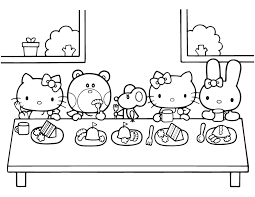 Here is a cute coloring page, with hello kitty wishing happy birthday with a cake. Hello Kitty Birthday Coloring Pages Best Coloring Pages For Kids Birthday Coloring Pages Kitty Coloring Hello Kitty Birthday