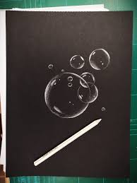 Soap Bubbles Sketch On Black Paper Black Paper Drawing Black And White Art Drawing Paper Drawing