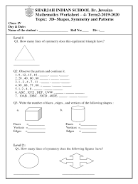 The abc xyz classification provides a framework for defining inventory management strategies, by classifying products . 3d Shapes Symmetry Patterns Term2 Worksheet Pdf Polytopes Elementary Geometry