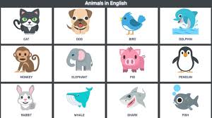 Animals In English Vocabulary On List Animal Flashcards Animal Pictures For Kids Animals For Kids