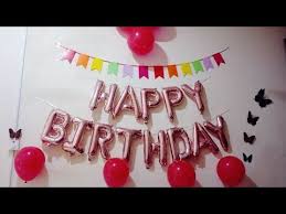 Simple Birthday Decoration Ideas At Home For Husband Very Easy Birthday Party Decoration Idea Birthday Decoration Using Foil Bal In 2020 Easy Birthday Party Decorations Simple Birthday Party Birthday Party Decorations