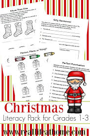Christmas Language Arts Worksheets Packet For 1st 3rd Grade Christmas Language Arts Christmas Literacy Literacy Printables