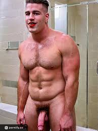 Canadian Chubby Male Bathroom Huge Penis Posing Naked with Red Lipstick and  Smiling in Front of the Camera | Pornify – Free AI Porn Generator