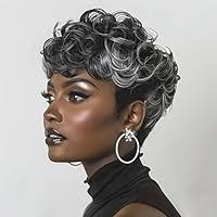 Pixie Cut Wig Short Curly for Black Women