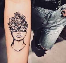 Half Face And Half Flowers Tattoo Tattoos Collar Bone Tattoo Tattoos For Women