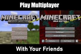 A multiplayer server allows two or more players to play minecraft together. How To Play Multiplayer With Minecraft Pe Bedrock Player In Minecraft Je For Free Play Minecraft From Pc With Android Players