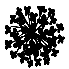 菜の花白黒シルエットイラスト イラスト シルエット イラスト 可愛いイラスト