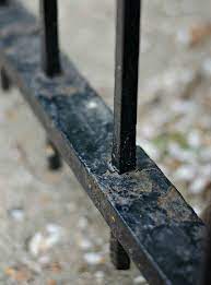 If new paint is not applied promptly, the iron will begin to rust. How To Paint Wrought Iron It All Started With Paint Wrought Iron Fences Wrought Iron Stair Railing Painted Wrought Iron
