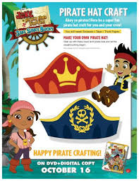 Jake And The Neverland Pirates Printable Pirate Hat Craft Pirate Hat Crafts Hat Crafts Pirate Hats