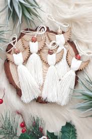 To make these homemade christmas decorations, paint one side of lightweight wood veneer paper with a bright color. Set Of 4 Natural Cotton Angel Christmas Decorations Elegant Etsy Xmas Tree Ornament Christmas Diy Boho Christmas Tree