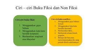 Dalam buku nonfiksi, membutuhan pengamatan dan data dalam pembuatannya, sehingga dapat dipertanggungjawabkan isinya. 3 7 Menilai Dua Buku Fiksi Dan Satu Buku Non Fiksi Yang Dibaca
