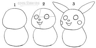 Then draw a wide w for the top of his mouth. How To Draw Pikachu Step By Step Pictures