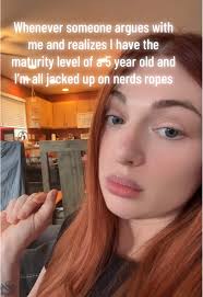 The red dye 40 makes me extra sassy 🤪 #nerds #nerdsrope #jokes #ginger  #redhead #live