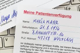 Gehen sie mit dem coupon und einem gültigen ausweis­dokument (personal­ausweis oder reise­pass) in eine filiale der deutschen post. Patientenverfugung Formular Kostenlos Zum Ankreuzen