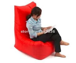 Red Bean Bag Cover L Back Support Shape Waterproof Beanbag Chair Bean Bag Chair Red Bean Bag Bean Bag Covers