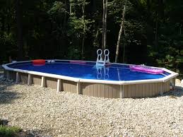 15 X30 Oval Semi In Ground Pool In East Longmeadow Ma Semi Inground Pools Inground Pools Above Ground Pool Landscaping