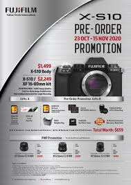 They may, or may not, bring in the other variants at a later date. X S10 Pre Order Promotion 23 October To 15 November 2020 News Fujifilm X Series Gfx Singapore