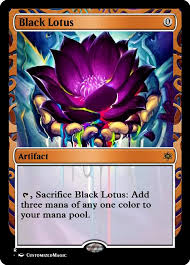 Add three mana of any one color. Black Lotus Magic The Gathering Proxy Cards