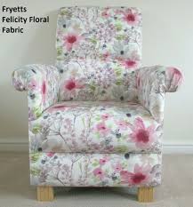Custom directors chair covers in white, pink and more. Fryetts Felicity Fabric Adult Chair Pink Floral Armchair Flowers Accent Bedroom Small Chairs For Cherubs