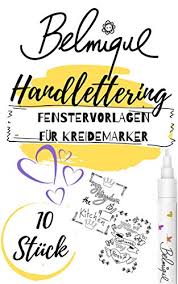 Weitere ideen zu lapbook ideen, unterricht ideen, schulideen. Belmique Handlettering Fenstervorlagen Fur Abwischbare Kreidemarker 10 Stuck Zum Ausdrucken Ebook Shop Belmique Meskendahl Angelique Amazon De Bucher