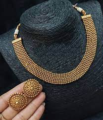 Antique Gold Plated Necklace Earrings Indian Artificial Jewelry For Women Jewelryarti Antique Gold Jewelry Indian Gold Fashion Necklace Antique Jewelry Indian