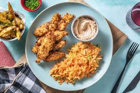 Amerikanische Hahnchenstreifen Rezept Hellofresh Lebensmittel Essen Rezepte Karotten Salat