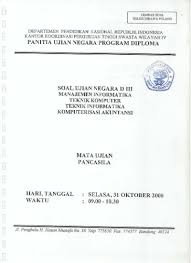 Berikut ini adalah contoh soal persamaan dasar akuntansi beserta laporan keuangannya 1. Top Pdf Kumpulan Soal Soal Ujian Negara Manajemen Informatika Dan Komputer Program D 3 123dok Com